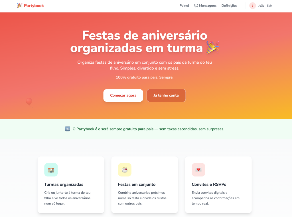 Partybook, birthday parties made easier for parents